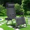 Outdoor Folding Zero Gravity Reclining Lounge Chair with Utility Tray